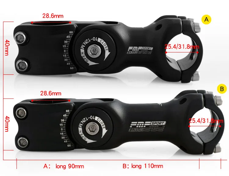 FMFXTR обновленный подарок, велосипедный шток, стояк 25,4x90/110 см& 31,8x90/110 см, MTB шток для шоссейного велосипеда, алюминиевые велосипедные аксессуары