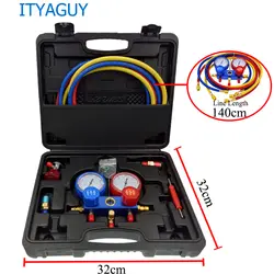 Новый манометр Набор Диагностический инструмент R12 R22 R404a R134a для авто Кондиционер хладагент