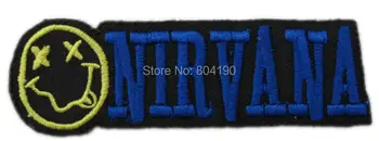 

3.74" NIRVANA Classic Smiley Logo Music Band Embroidered NEW IRON ON and SEW ON Patch Heavy Metal patchwork accessories clothes