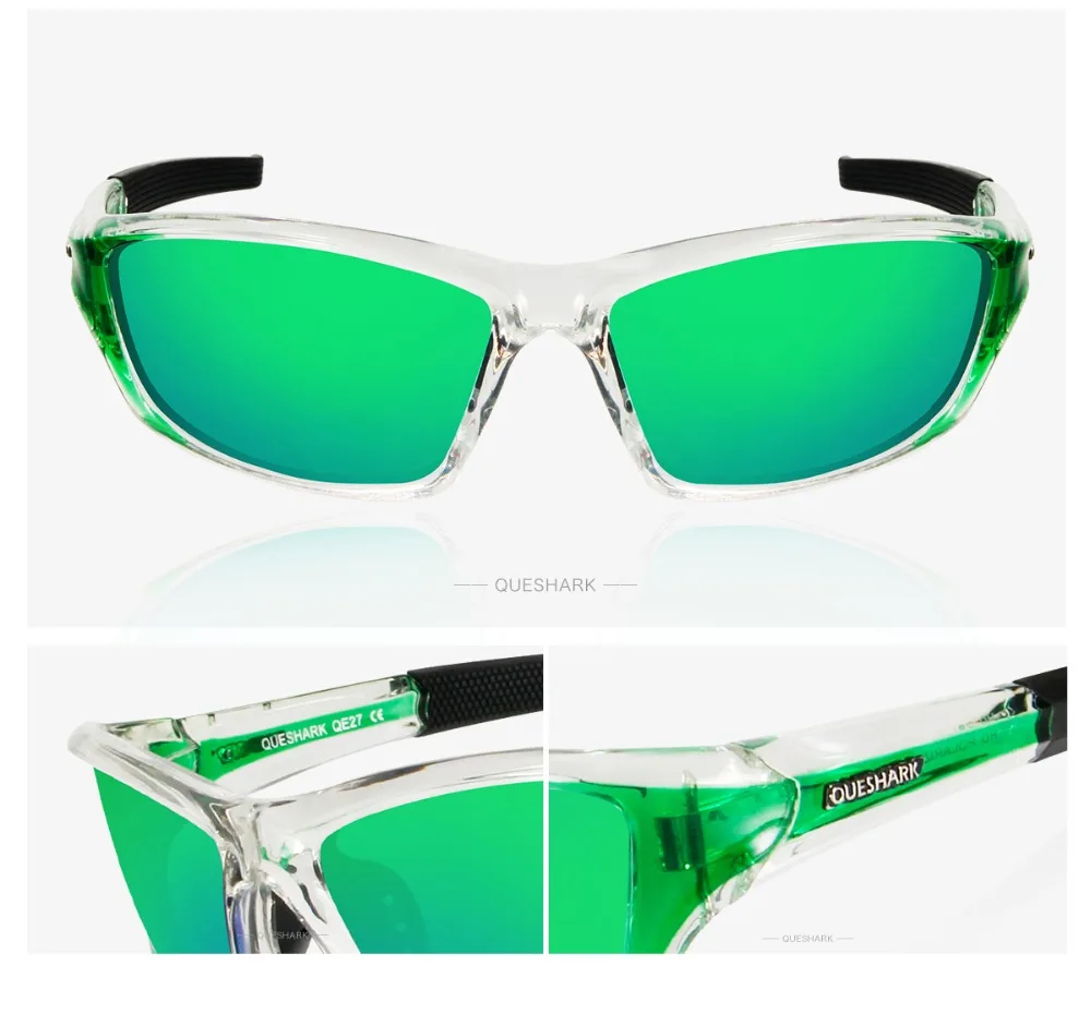Queshark TR90, прозрачная оправа, велосипедные солнцезащитные очки, походные, походные, для рыбалки, очки для шоссейных, дорожных, велосипедных, MTB, для верховой езды, велосипедные очки