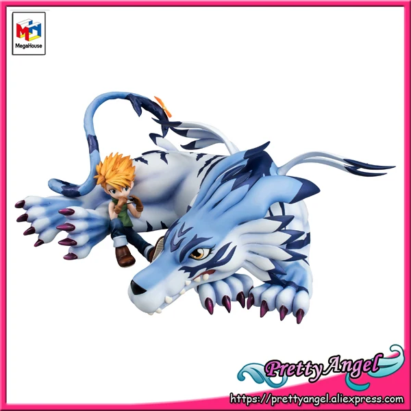 

PrettyAngel - Genuine Megahouse Limited Edition G.E.M Series Digimon Adventure Garurumon & Ishida Yamato PVC Action Figure