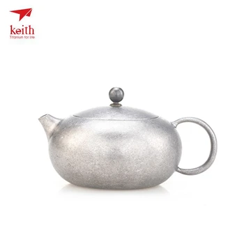 

Keith Titanium Tea Kettle 250ml Tea Pot Water Container Tea Coffee Maker Outdoor Camping Kettle Gift Safe Packaging Ti3921