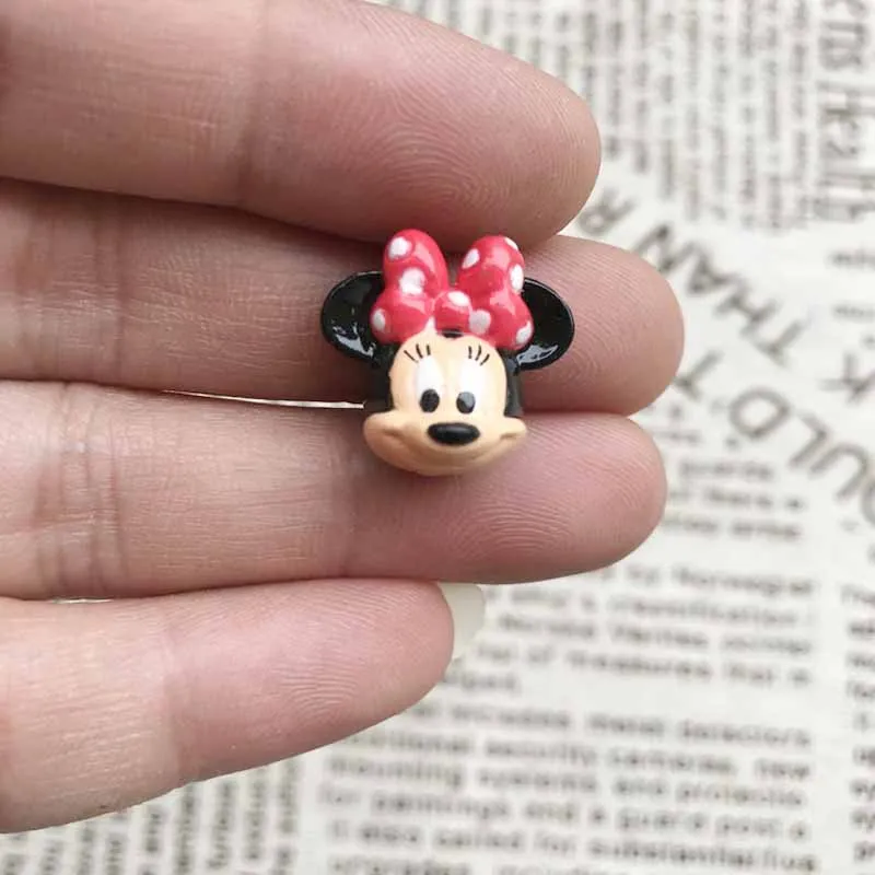 

10pcs Cute Minnie Head Figure Minnie Mouse PVC Small Action Figure Toy DIY Materials Crafts