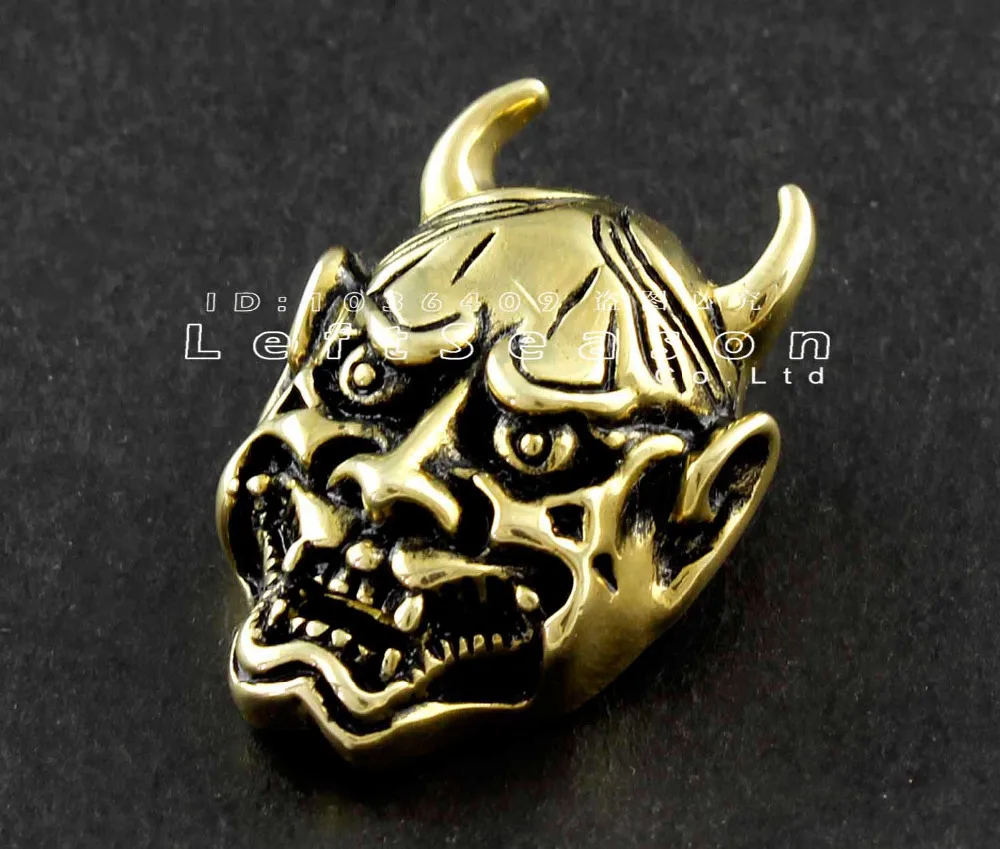 Conchos для кожаных отверток латунный японский буддист Evil Oni Noh Hannya Concho для кошелька металлические декоративные пуговицы