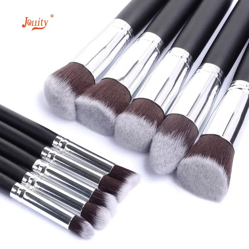 

jollity 10pcs Makeup Brush Sets Kits Eye Shadow Eyeliner Foundation Lip Beauty Tool Synthetic Hair For Women Professional Brush