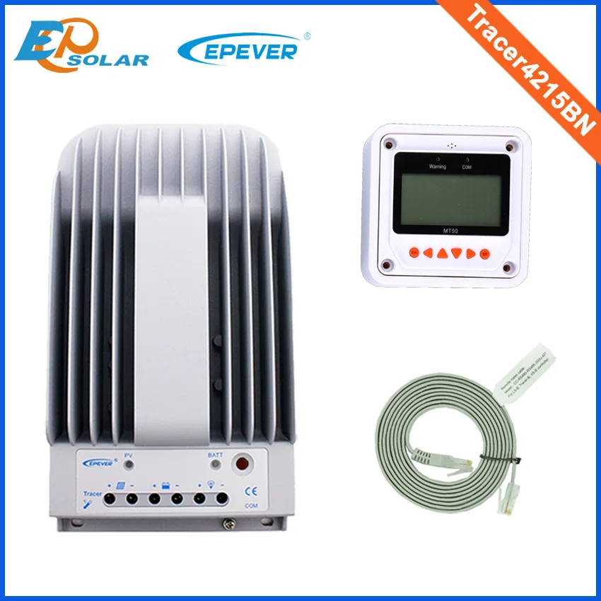 

12volt 24v 40A 40amp solar charging controller with white MT50 remote meter Tracer4215BN Max PV input 150v