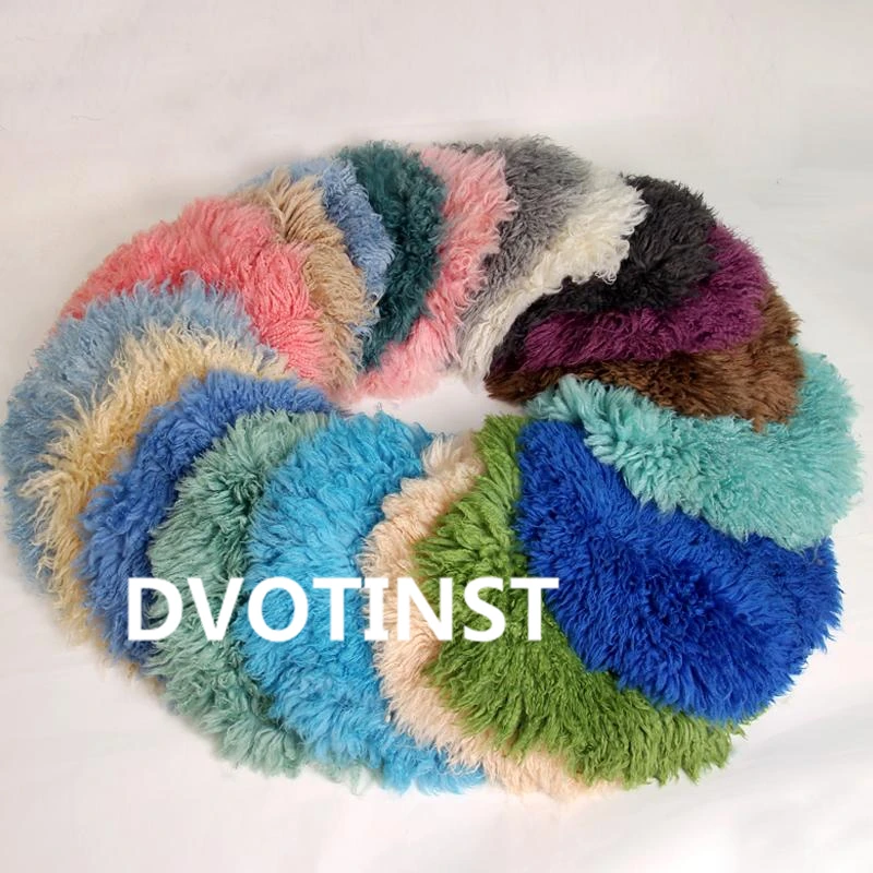 Dvotinst Baby Photography Props Real Wool Background Blanket Mat Basket Filler Newborn Fotografia Accessory Studio Shooting Prop fotografia newborn photography props blanket letter racks fences photography backdrops background