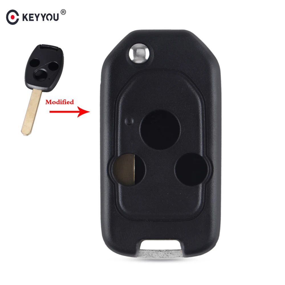 KEYYOU 10x для Honda CIVIC Accord CRV Odyssey Pilot модифицированный раскладной чехол с дистанционным