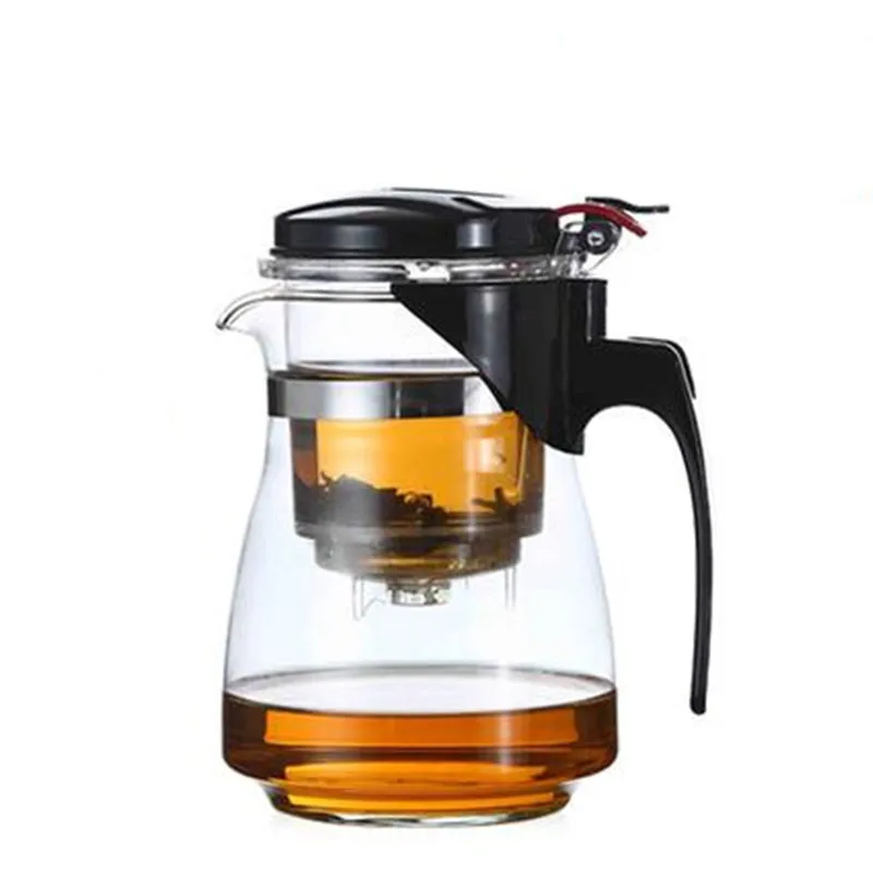 

High Capacity Heat Resistant Glass Teapot Chinese Tea Set Puer Kettle Coffee Glass Maker Convenient Office Tea Pot