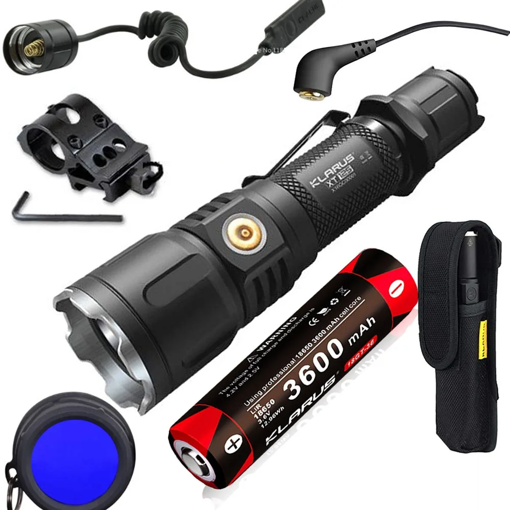 Кларус XT12S тактический светодиодный фонарик 1600 Lume CREE XHP35 HI D4 фонарь заряжающаяся