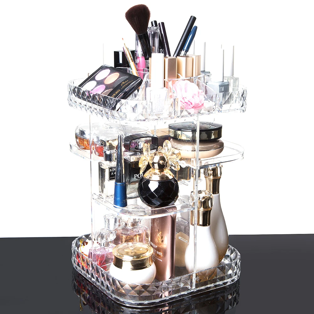 Abody Acrylic Makeup Organizer Desk Accessories Organizer Jewelry Storage Plastic Boxes 3/4