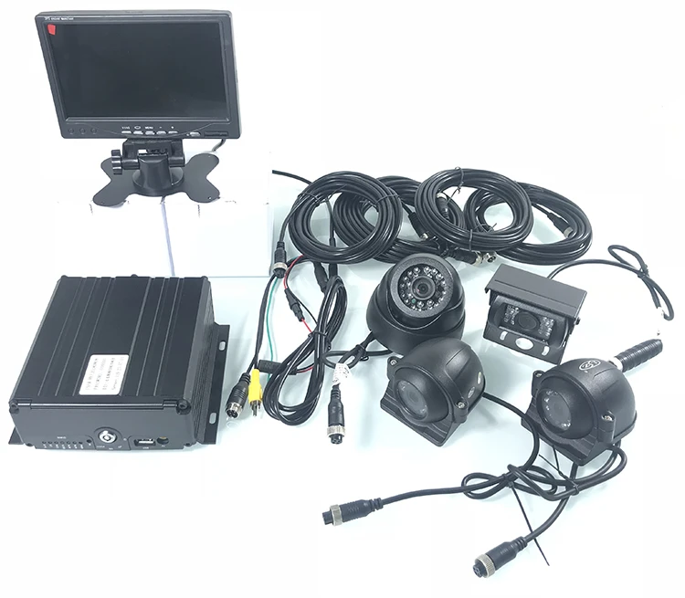 Computador de Vídeo Local de Monitoramento do Telefone Conjunto de Monitoramento de Estacionamento Motor de Guindaste Móvel Caminhão Privado - Motor Atualização Escalável 4g hd 720 p 12 Câmera multiângulo automotiva