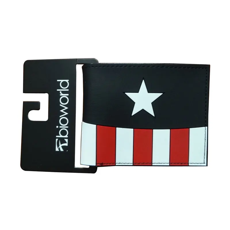 

New Arrival Captain America Purse Super Hero Wallets PVC Card Holder Bags carteira masculina Casual Fashion Short Wallet for Men