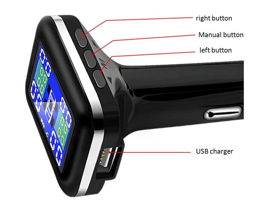 Профессиональный авто беспроводной универсальный TPMS датчик давления в шинах Система контроля давления в шинах с USB разъемом показать температуру