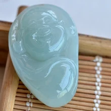 Изысканный материал влажный нежный чисто ручной работы Старый Пит старый Улыбающийся Будда кулон с сертификатом