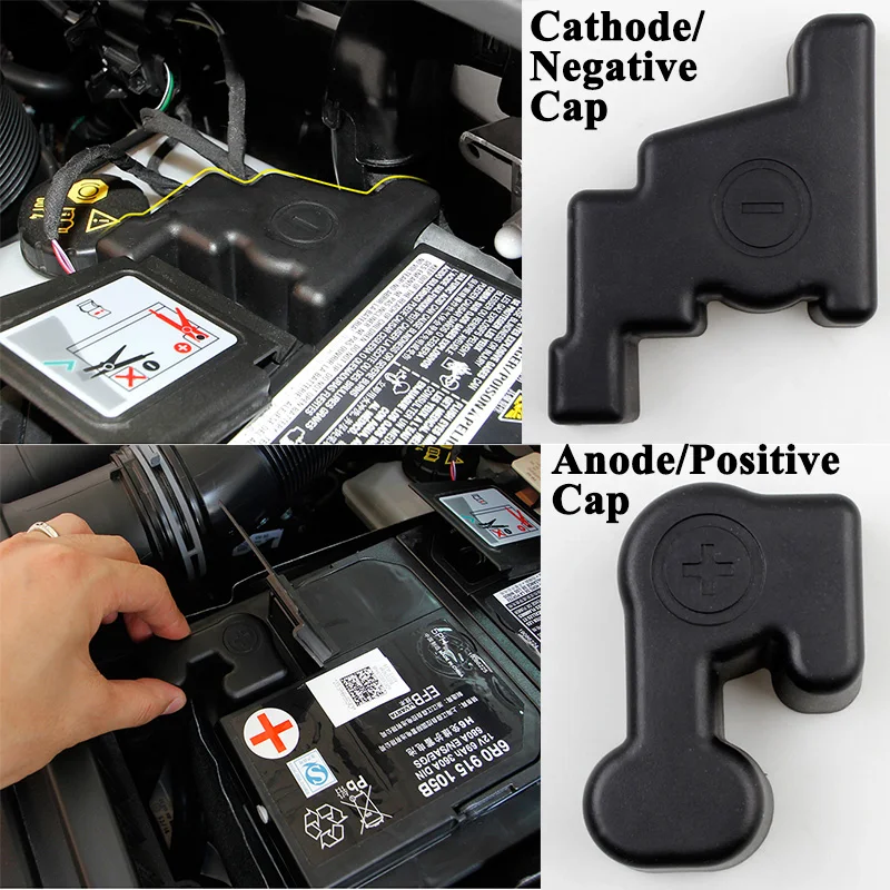 1 шт. ABS крышка автомобильного аккумулятора положительный отрицательный электрод анод катодный колпачок крышка протектор автомобильные аксессуары для Skoda Kodiaq