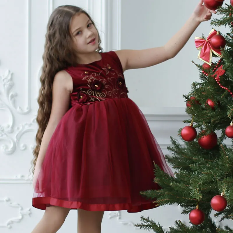 Осенне-зимнее платье принцессы для девочек от 2 до 8 лет вечерние платья с кружевами для маленьких девочек детское платье для девочек, весенние платья