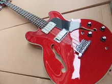 New Arrival 4 String ES 335 Model Electric Bass Guitar Semi Hollow Body In Red 110714