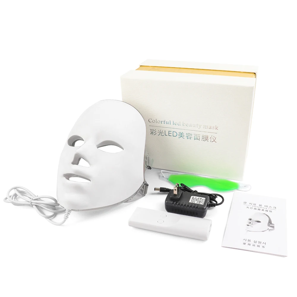 

New Arrival Beauty Photon LED Facial Mask Therapy 7 colors Light Skin Care Rejuvenation Wrinkle Acne Removal Face Beauty Spa