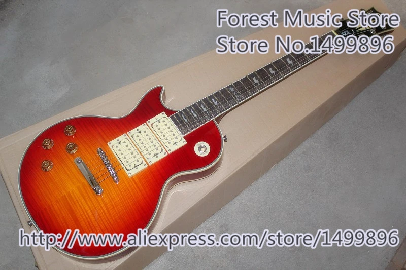 

Hot Selling Cherry Sunburst CS Finish Lefty Ace Frehley Suneye LP Electric Guitars For Sale