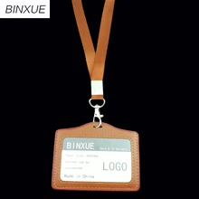 BINXUE Cover Card & ID Holders,Work card identification tag badge Student transit custom LOGO bag Rope width 1.5cm Access contro