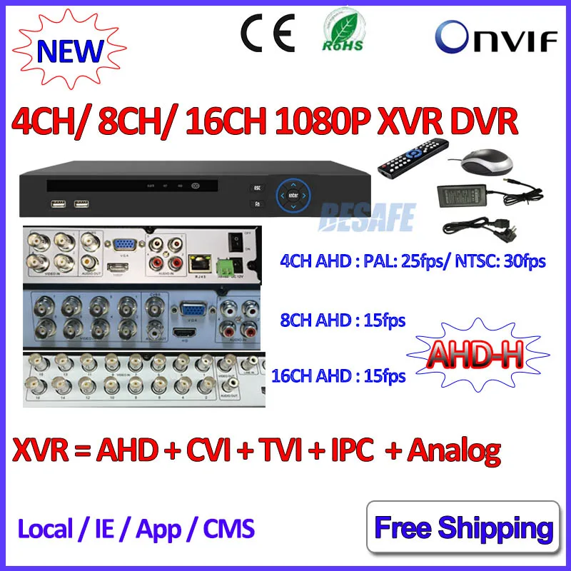  4 8 16 Channel NVR P2P 1080P AHDVR 4 channel Network 8CH DVR ONVIF 2.4 16CH NVR recorder for AHD-H AHD-M 960H D1 3MP IP Camera 