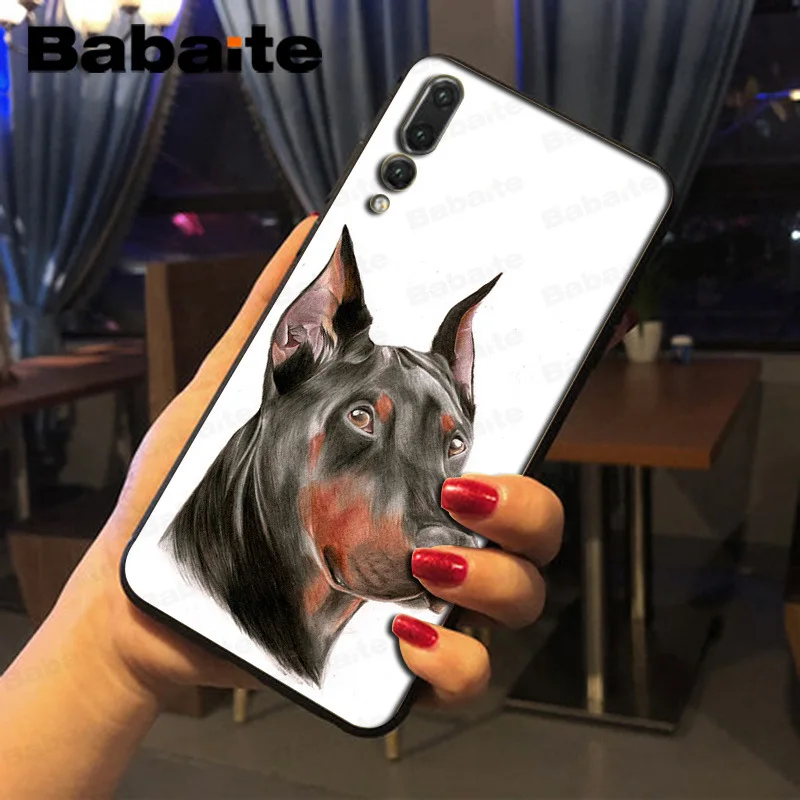 black Dachshund Doberman Dog face