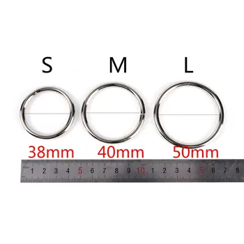 Erotic Games Cockring 38/45/50mm Aluminum Alloy Metal Penis Ring Delay Ejaculation Cock Ring Sex Toys For Men 1