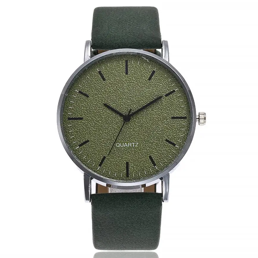 Vansvar женские часы простые креативные кварцевые наручные часы Роскошный кожаный браслет круглый чехол для часов Reloj Mujer 18MAR20 - Цвет: E