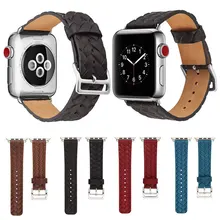 Цветной кожаный ремешок для часов Apple Watch 38 мм/42 ремешок спортивный кожаный браслет ремешок для iwatch 1 2 3 Band