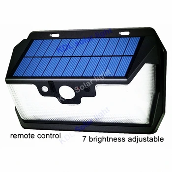 

55 LED 900lm Solar Light remote control radar smart 3 side lighting Umlight1688 Outdoor Stree cam street wall lamp yard camp g