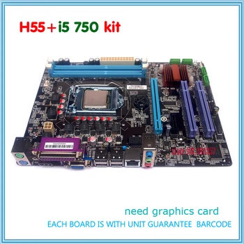 NEW DDR3 LGA1156 h55 Motherboard kit with i5 750 cpu