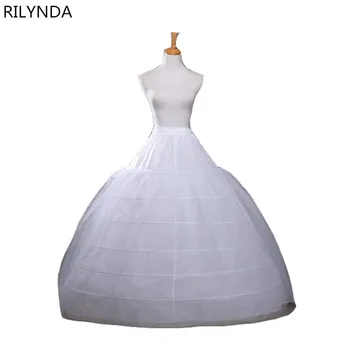 

Ball Gown Petticoats For Wedding Dresses Elastic 6 Hoops One Tiers Dress Underskirt Crinoline Wedding Accessories 2019
