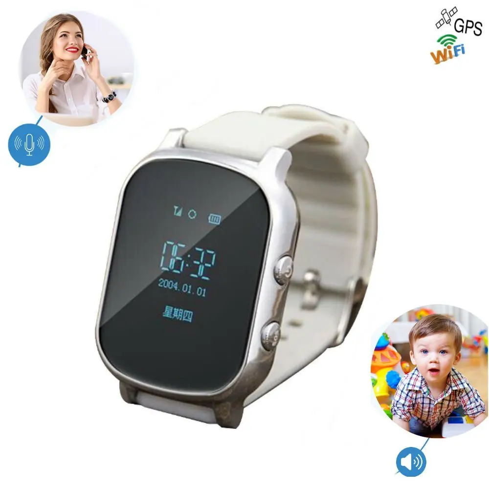 Precise GPS Kids Smart Watch T58 GPS WIFI SOS LBS Locate Finder emergency call smartwatch T58 for Kids Elder Child Student gift