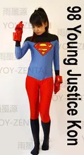 Movie Coser-5 High Quality Custome Made 98 Young Justice Kon Cosplay Costume Jumpsuit One piece With Gloves