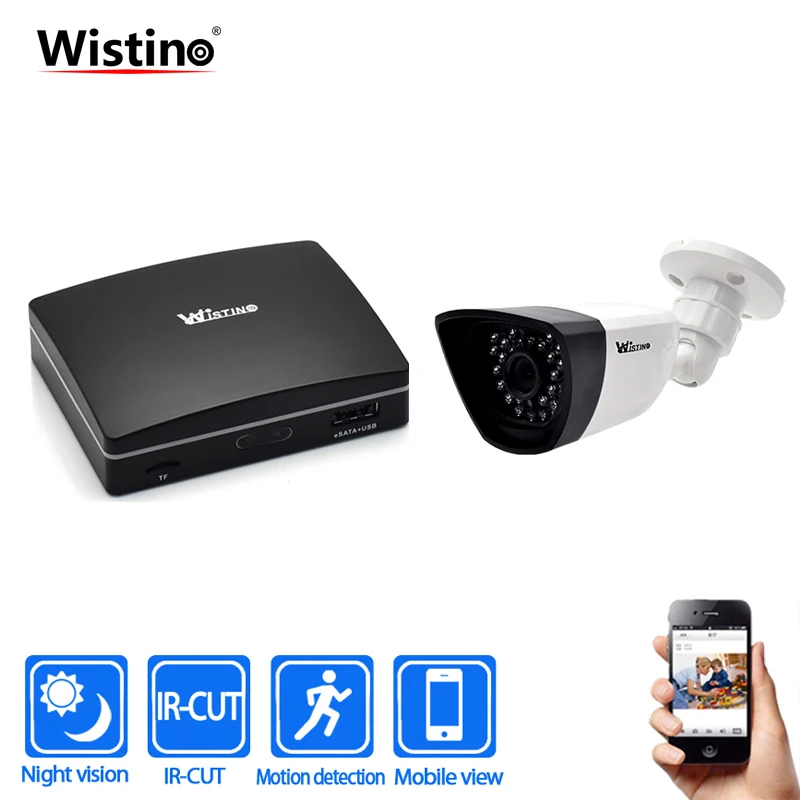 

Wistino CCTV IP Camera Outdoor 1080P Mini NVR Surveillance Camera Kits Video Monitor Security System Camera Onvif Night Vision