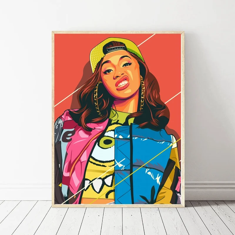 

Cardi B Rapper Art Poster Picture Print on Canvas Home Decor