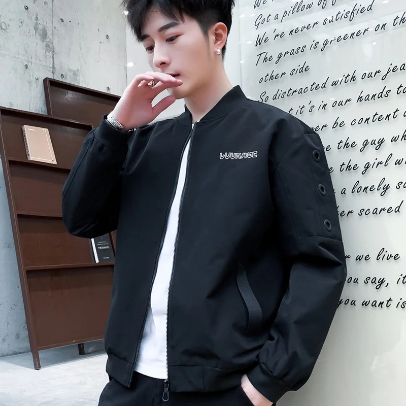 Korean version of spring jacket male 2019 new trend spring and autumn students wild tooling jacket baseball uniform men's spring