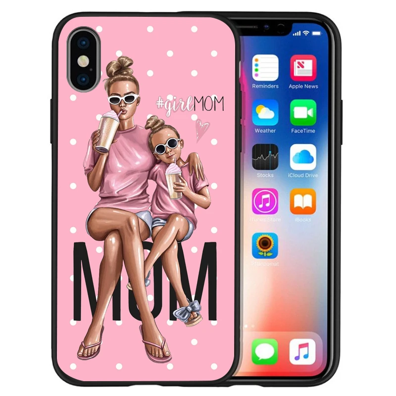 Супер I Love Mama мышь папа мама мальчик детский чехол для чехла iphone 8 7 X XS Max XR 6 7 8 плюс 5S SE мягкий чехол Etui