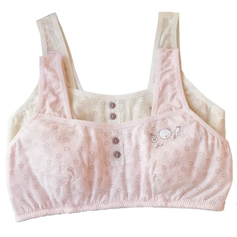 Fashion Training Bras For Girls Free Soft Cotton Young Teenage bra cartoon printing Young Girls Training Bra Kids Bras