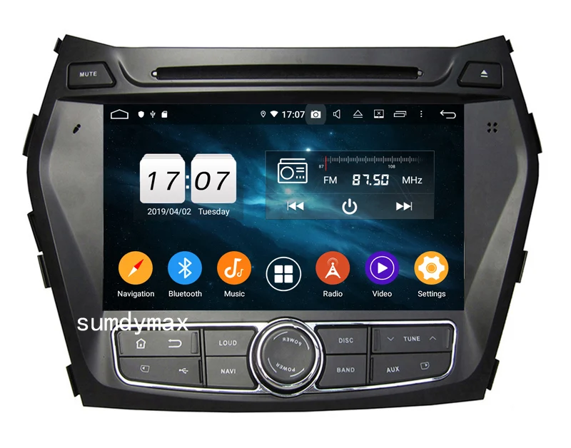 Sale 4GB RAM Android 9.0 Car DVD GPS Multimedia Player Fit Hyundai IX45 Santa Fe 2012-2014 With WiFi 4G DVR Radio 1