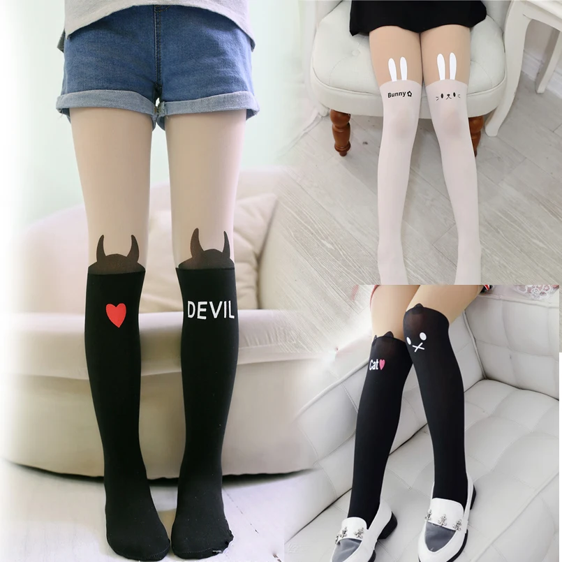 

Kids Pantyhose for Girls Knitted Thin Leggings Infant Clothes Cute Children Cartoon Pattern Girl Pantyhose for 4 6 8 10 12 Pants