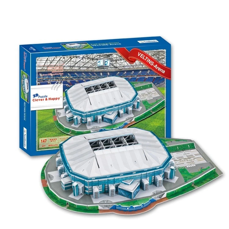 3d Puzzle Stadium Model Futball Club Gelsenkirchen Schalke 04 Veltins Arena Souvenir Football Pitch Paper Model Toys Decoration Toy City Toy Archerytoy Wig Aliexpress