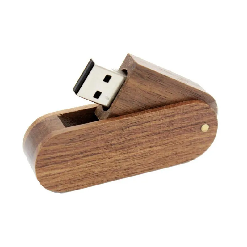 JASTER логотип лазерная гравировка вращающийся деревянный USB флеш-накопитель карта памяти Флешка 4 ГБ 16 ГБ 32 ГБ 64 Гб usb creativo U диск подарок - Цвет: Walnut wood