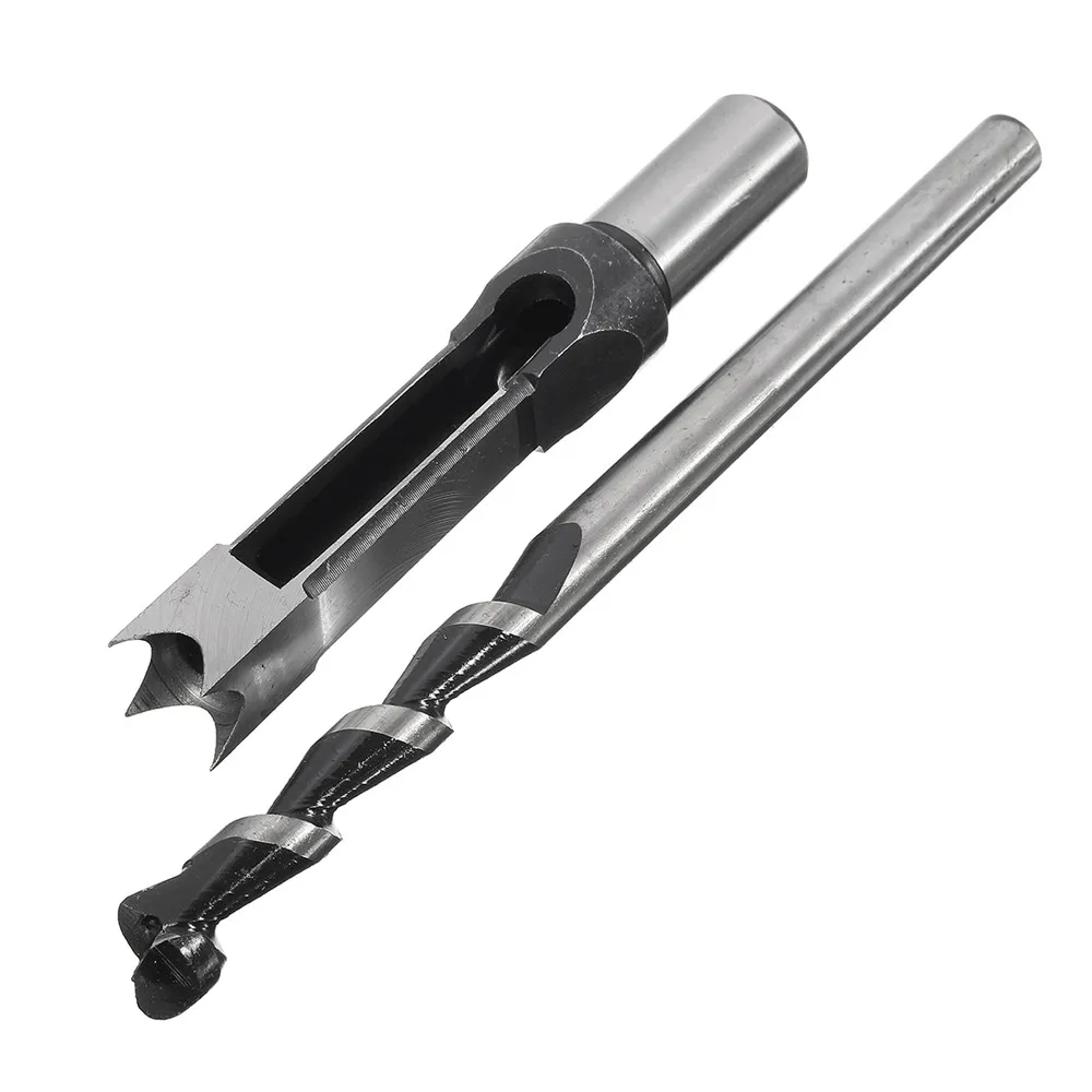 Drillpro 10mm/16mm Square Hole Saw Auger Drill Bit Mortising Chisel Auger Drill Bit WoodWorking Tool