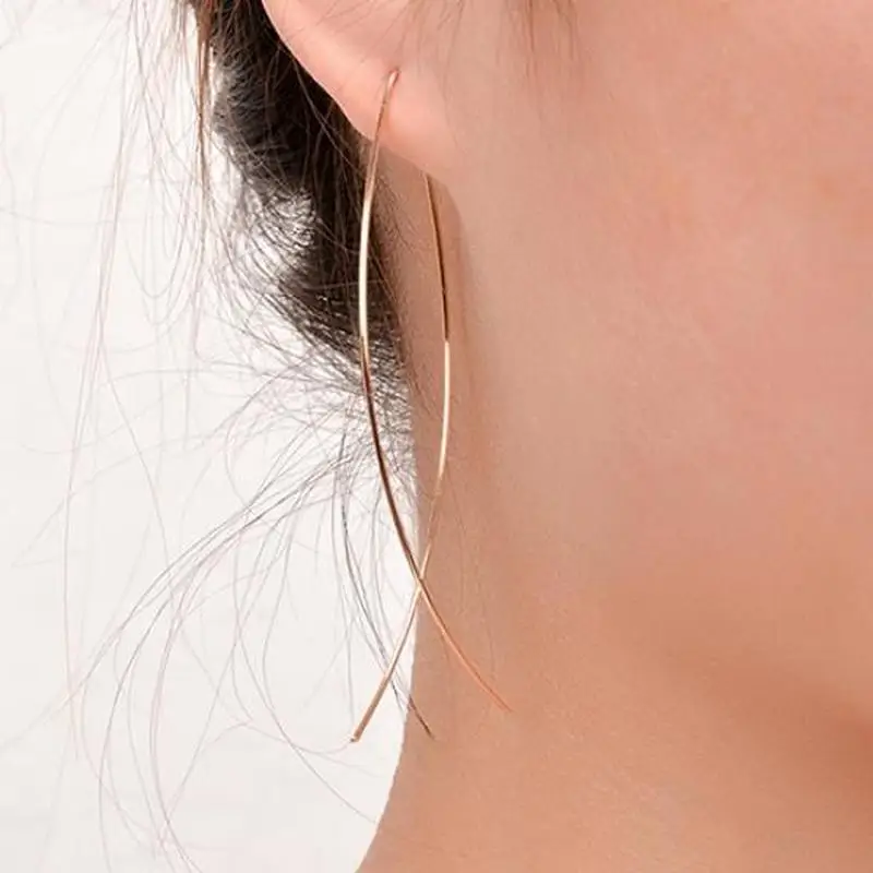 

Women's Fashion Simple Design Handmade Abstract Fish Shape Earrings Jewelry