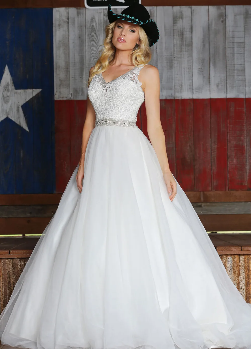 Budget Wedding Dresses A Line Flores Para Noivas V Neck Lace Top with