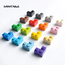 Smartable-bloques de construcción de alta base para niños, piezas de bloques de esquina 2X2, juguetes creativos con LOGO DIY, compatibles con las marcas principales 2357, 83 unids/lote