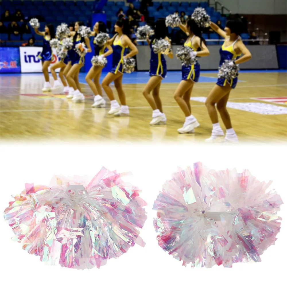 

1 PC Game pompoms Cheap practical cheerleading pom poms Apply to sports match and vocal concert Color can free combination