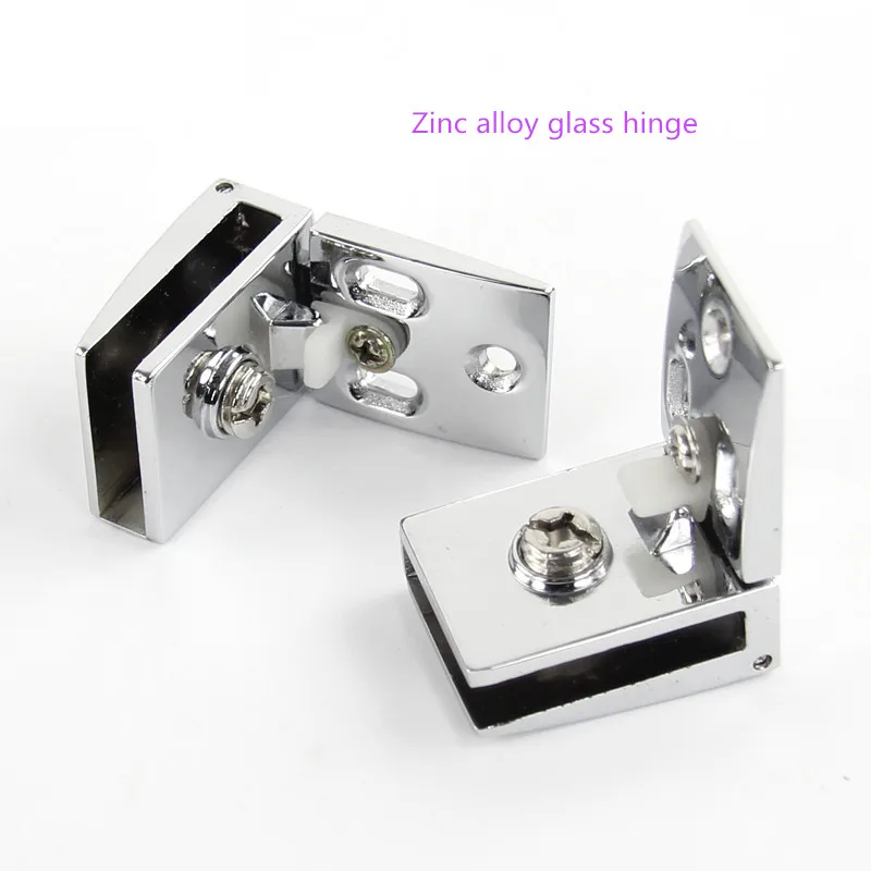 Free shipping zinc alloy glass hinge, open hole glass door